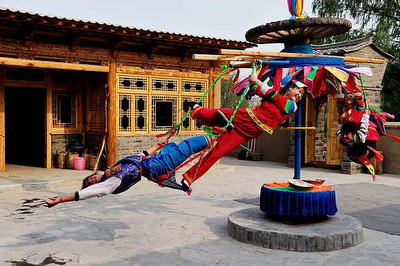 Tu ethnic minority acrobats