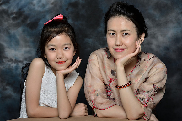 Family studio portraits in central Beijing
