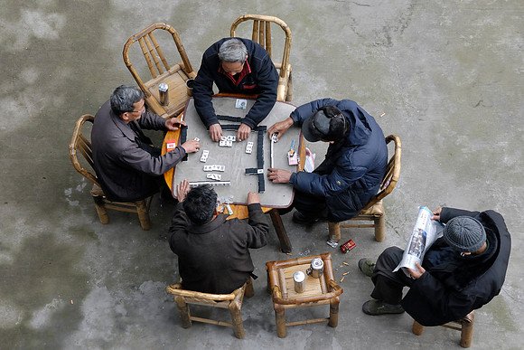 Xiang Qi Chinese chess played all over China