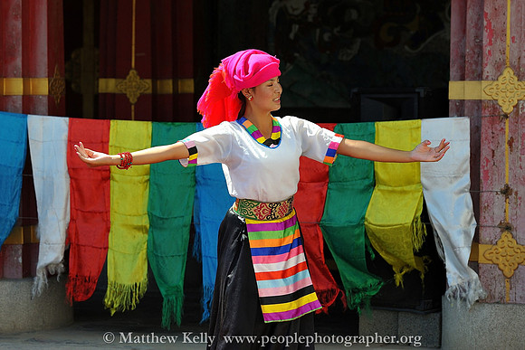 Tibetan dancer Minority Culture Park Beijing