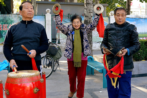 Traditional drum group